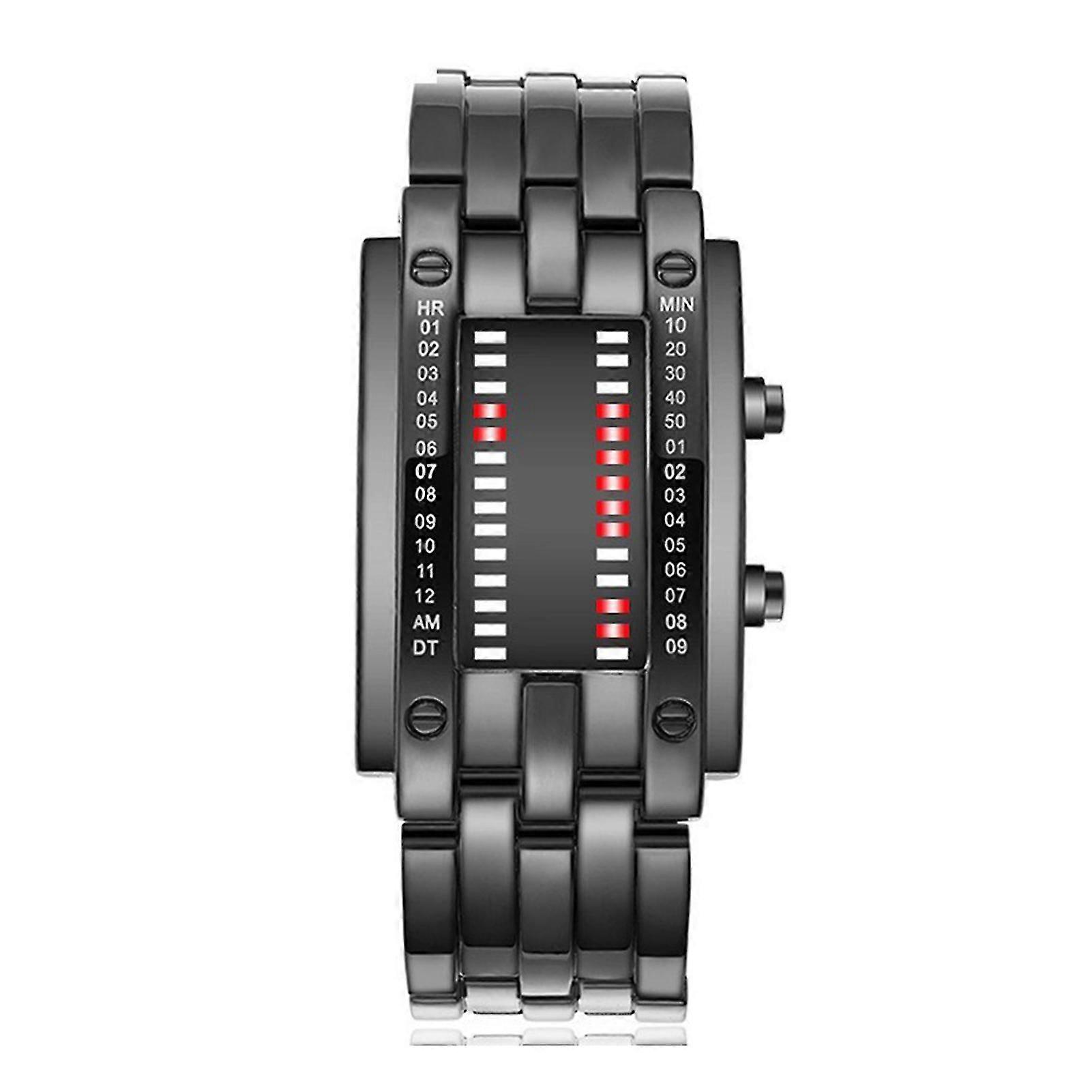 Binary Watch 30 Meters Waterproof LED Screen Adjustable Binary Comfortable to Wear Fashion Students Electronic Watch Daily Wear