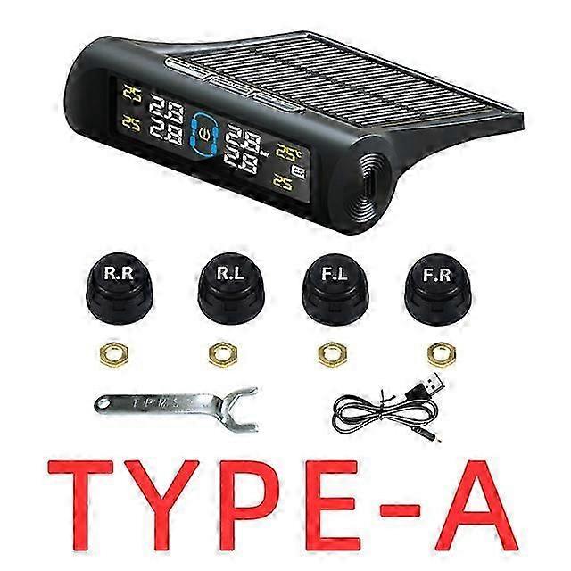 Tpms Vehicle Sensors Tire Pressure Monitoring System Solar Internal External S Real-time Display Temperature Pressure For Car Suv Mpv