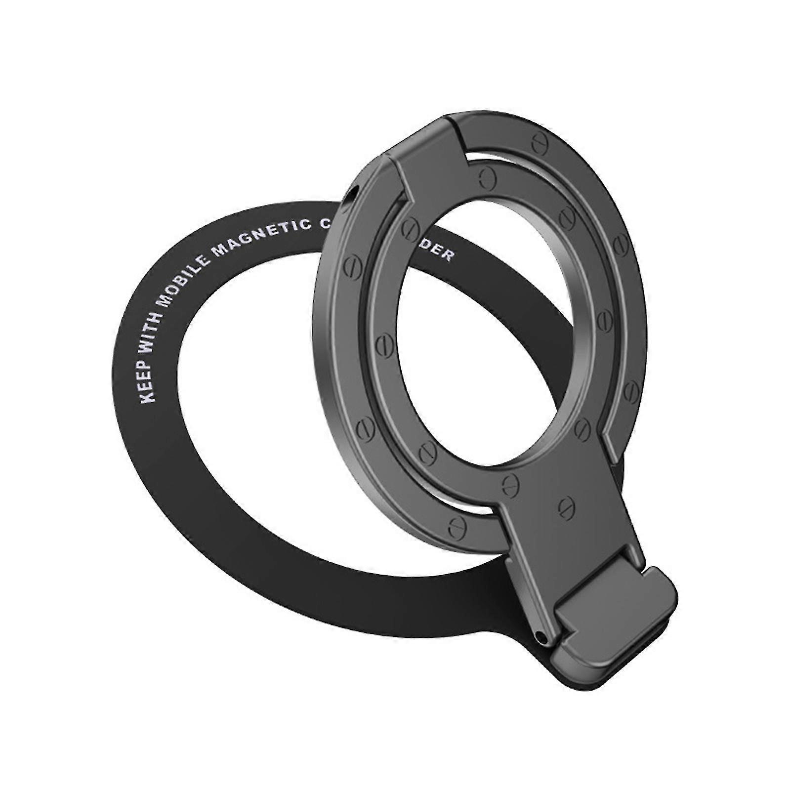 Phone Ring Holder 360-degree Rotating Magnetic Suction Secure Grip Hands-Free Ultra Thin Phone Stand for Apple 12/13/14 Series