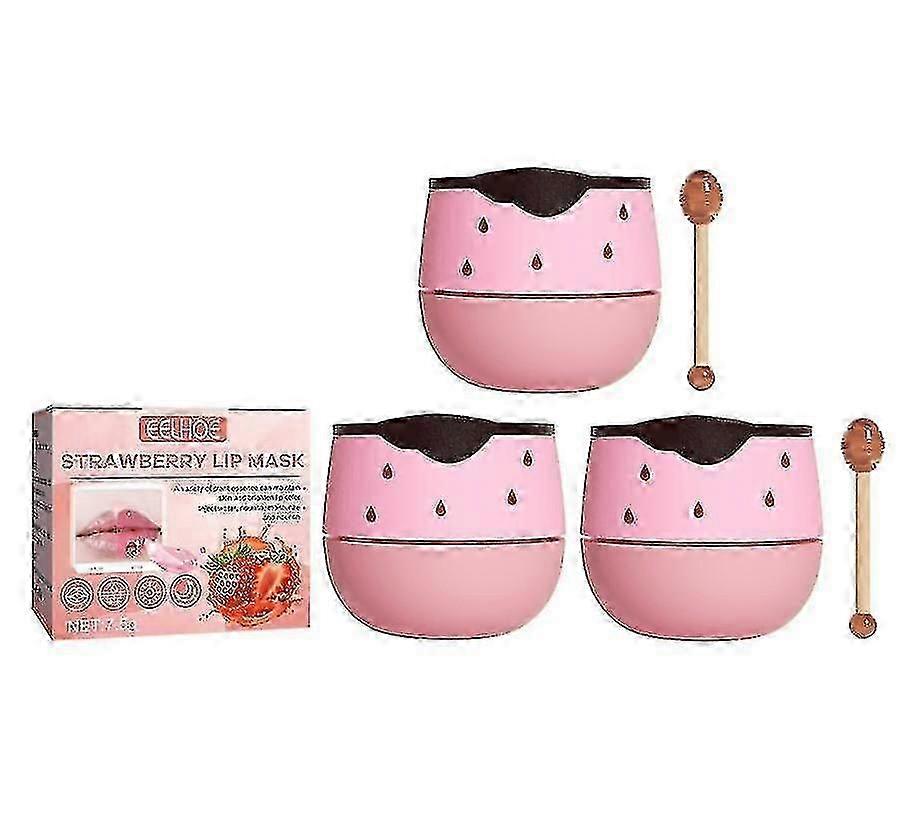 Fugtgivende læbemaske falmer sort læbefarve læbestrækreparation med læbebørste læbemaske er ikke fedtet og let