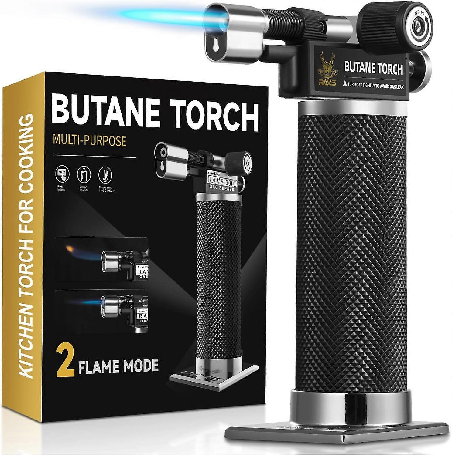 Copper Butane Torch Lighter, Refillable Kitchen Torch Cooking Torches, Blow Torch with Adjustable Flame, Creme Brulee Torch for Baking