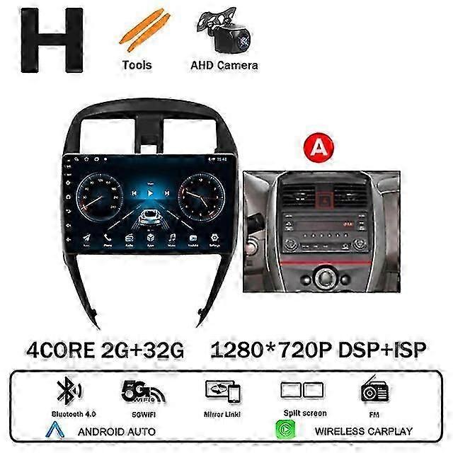 Android 13 for Nissan Versa 2014 - 2020 Car Audio Multimedia Player GPS Navigation DSP Intelligent System NO 2DIN