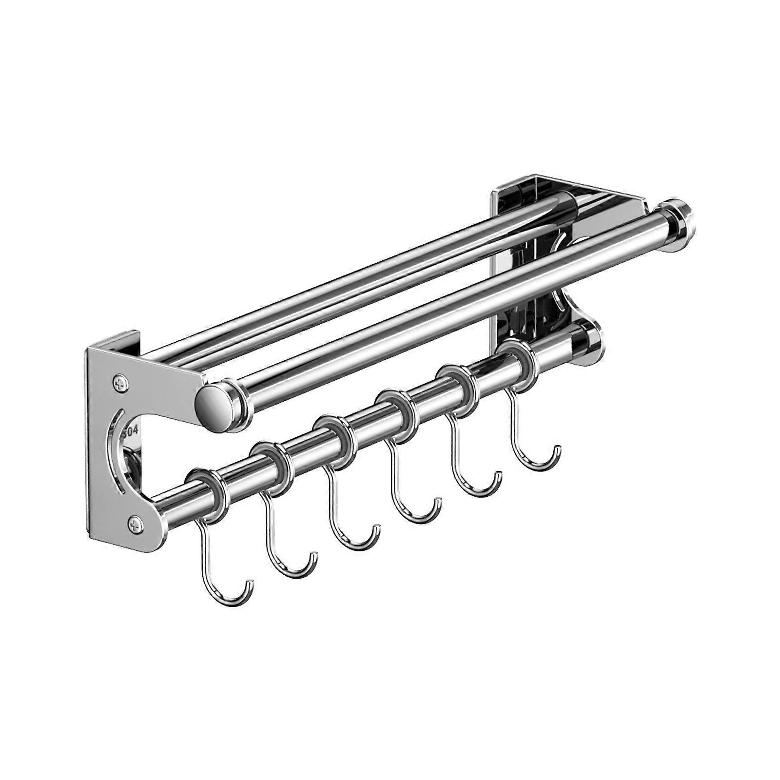 ノンパンチング高耐荷重304ステンレス鋼スパチュラ蓋まな板フレッシュキーピングフィルム取り外し可能なフック収納ラック