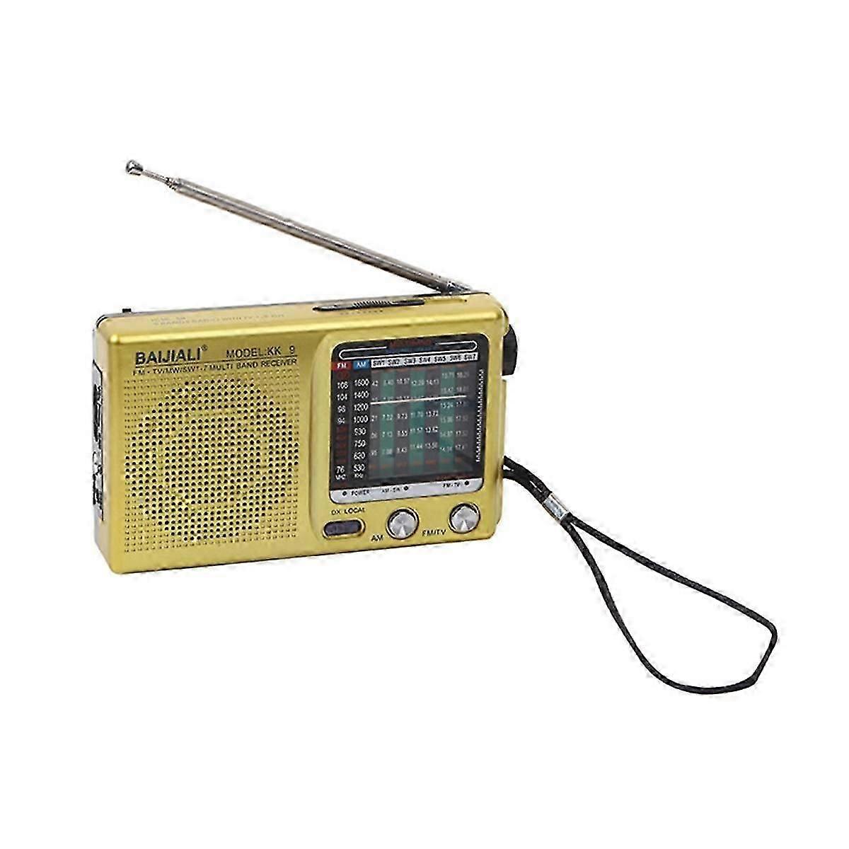 Radio à bande complète Portable Vintage Radio Pratique Multifonction Météo Mini Utilitaire Radio-Yvan