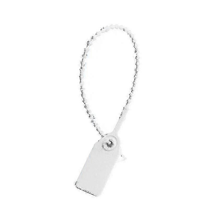 100pcs Pull Tight Seals Tamper Tags Self-locking Safety Numbered Zip Tie  White