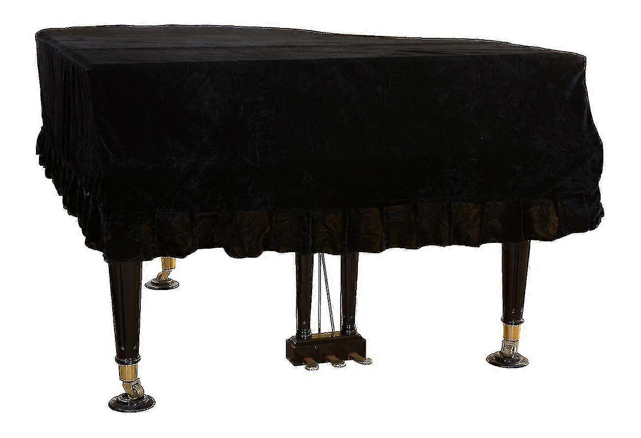 Velvet Grand Piano Cover - Antistatic Non-Stick Protective Ash Grey