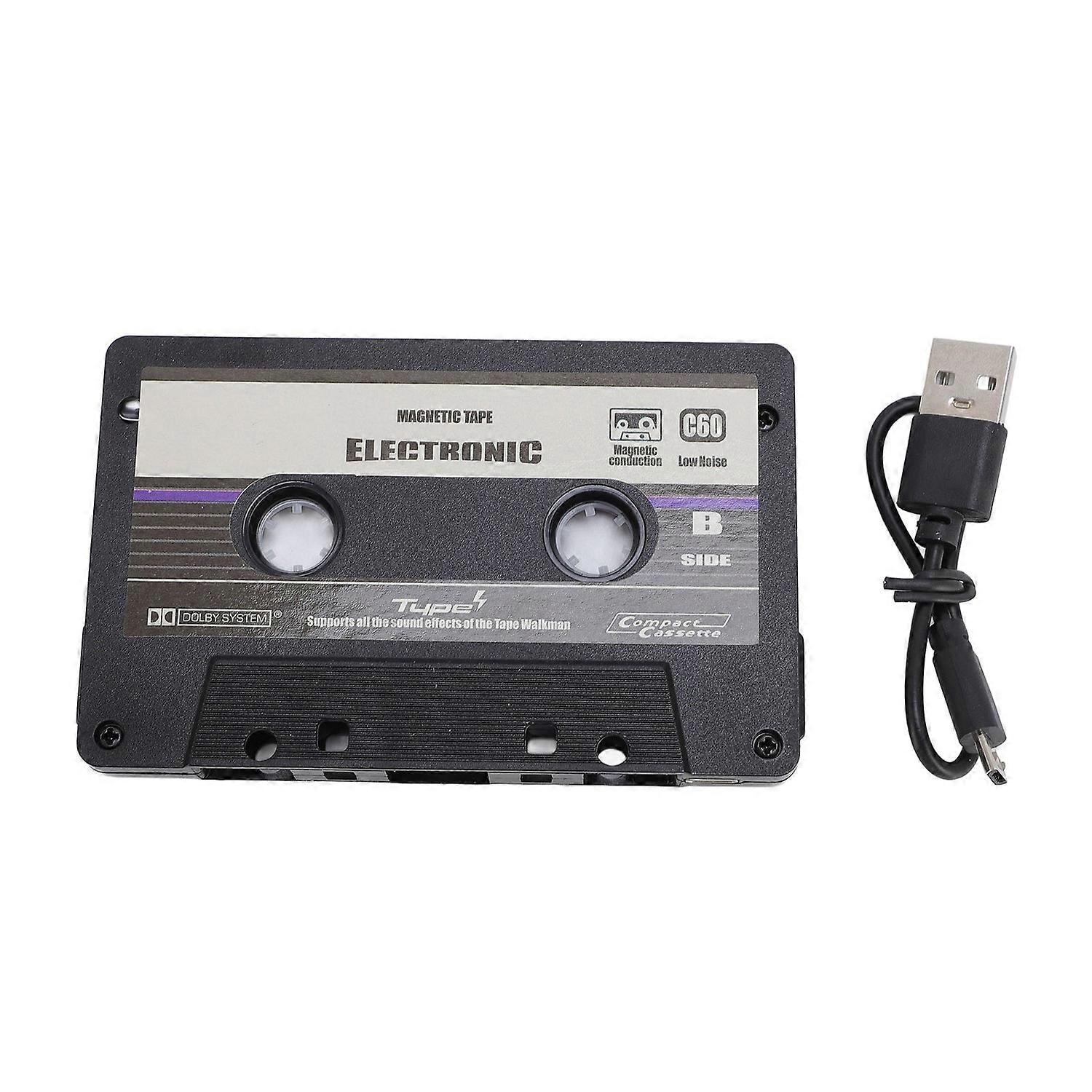 Car Bluetooth Cassette Adapter Receiver USB Powered Vehicle Tape Player Adapter for Smartphone Digit