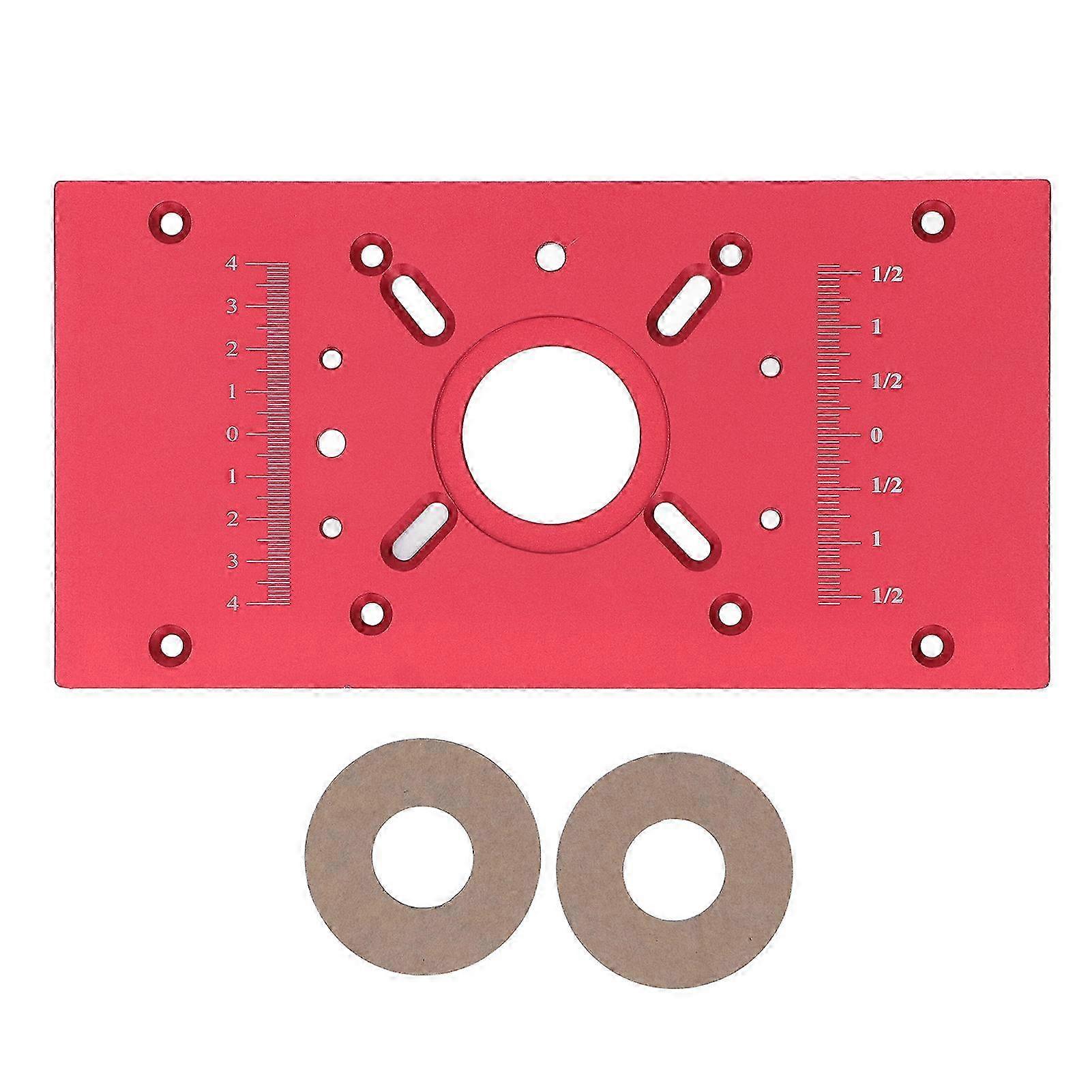 Router Table Insert Plate Aluminum Alloy Lift System Base Board Accessory for Woodworking Red