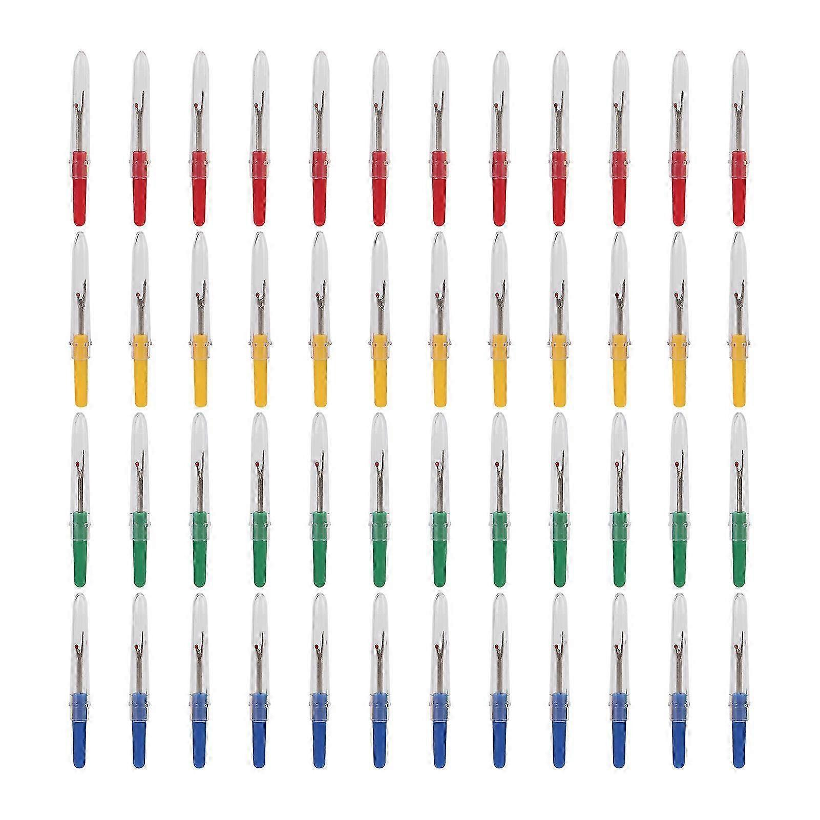 48Pcs Seam Rippers Durable Plastic Handle Thread TakeUp Device for Cross Stitch Sewing