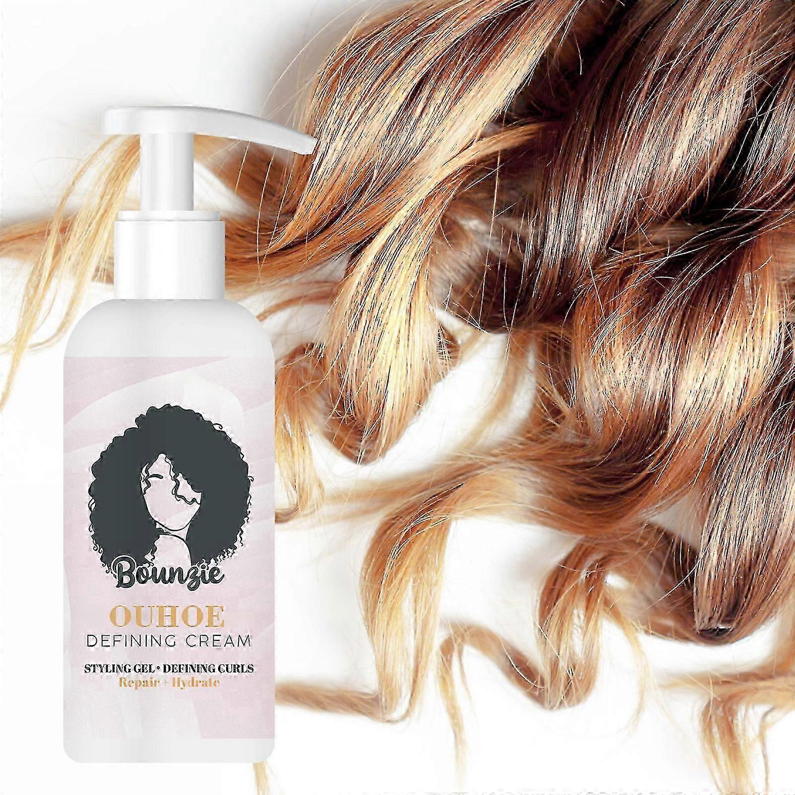 Curls Boost Defining Cream, Elastin Curly Hair Moisturizing Conditioner, Bounce Curly Hair Styling Cream Hair Repair for Wavy Curly Hair