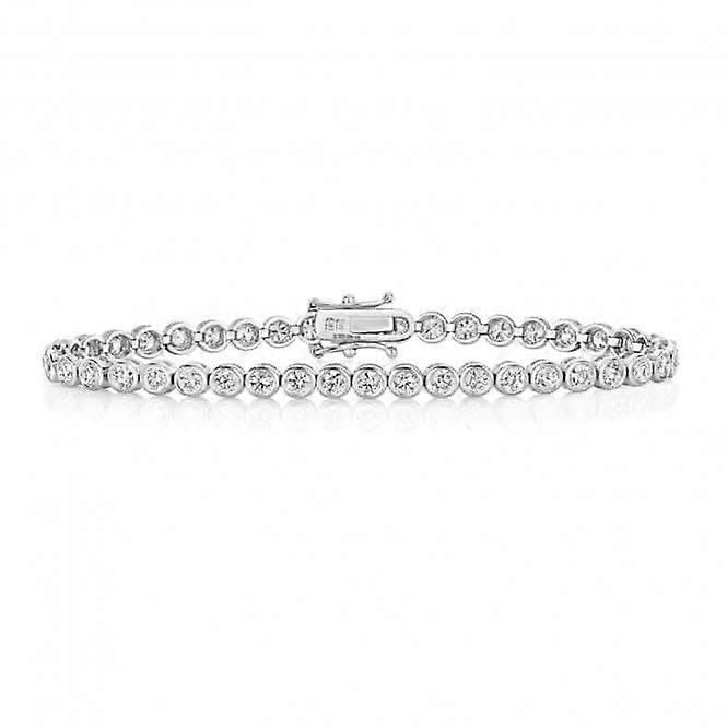Diamond Jewellery 9ct Gold Tennis Rubover Bracelet BDQ719W/GH7