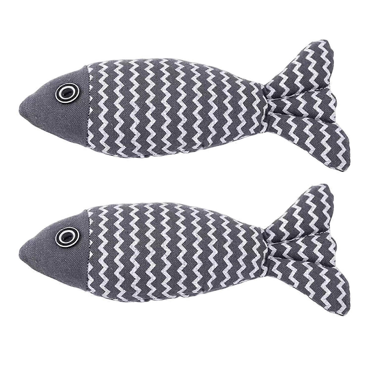 2/3Pcs Fish Cat Toys Soft Linen Stuffed Fish with Crinkle Sound And Catnip Interactive Kitten