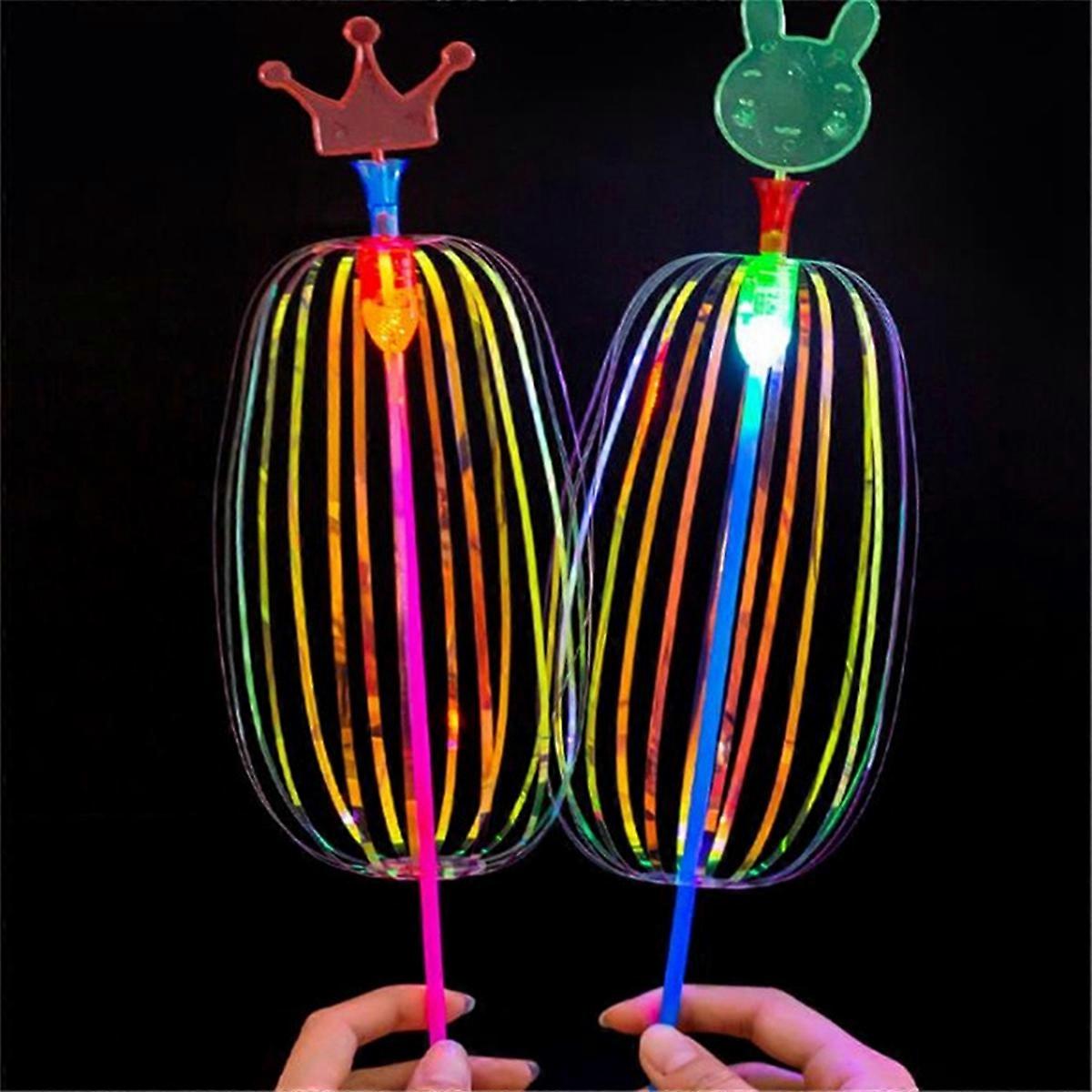 Rainbow Magic Stick Wand LED Bubble Flower Colorful Luminous Toy