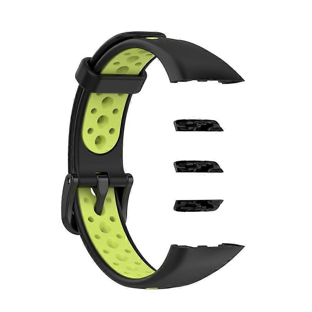 Compatible for Huawei 6 for Honor Band 6 TPU Waterproof Watch Belt Double Color Replacement Strap