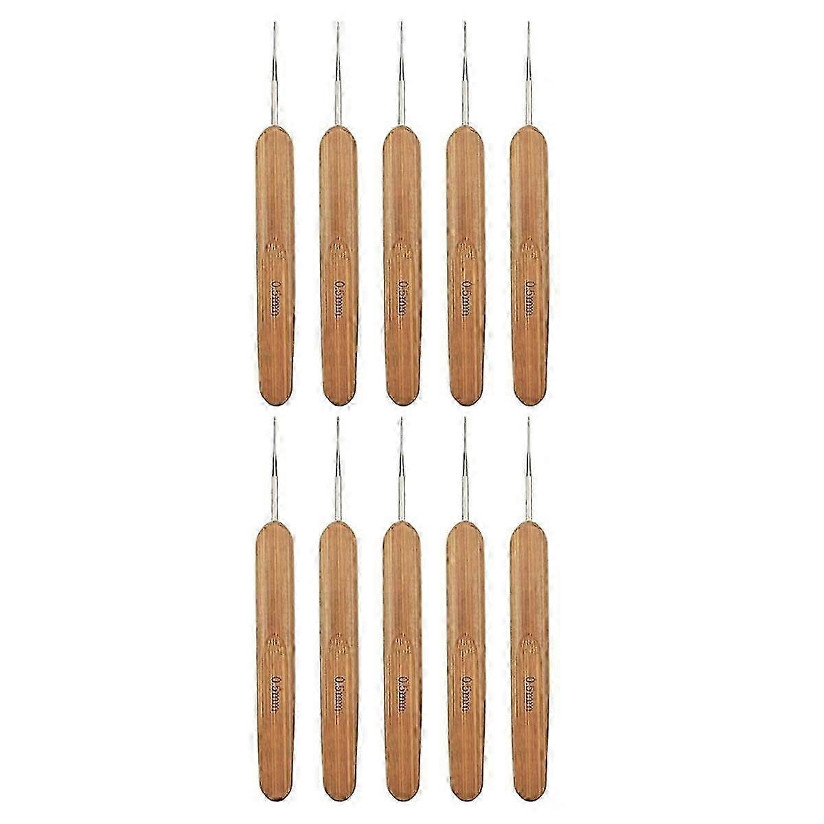 10 قطع المجدل الكروشيه هوك أداة ، المجدل الكروشيه السنانير لشعر الخشب ، المجدل الكروشيه هوك أداة كما هو موضح SZRH AJ