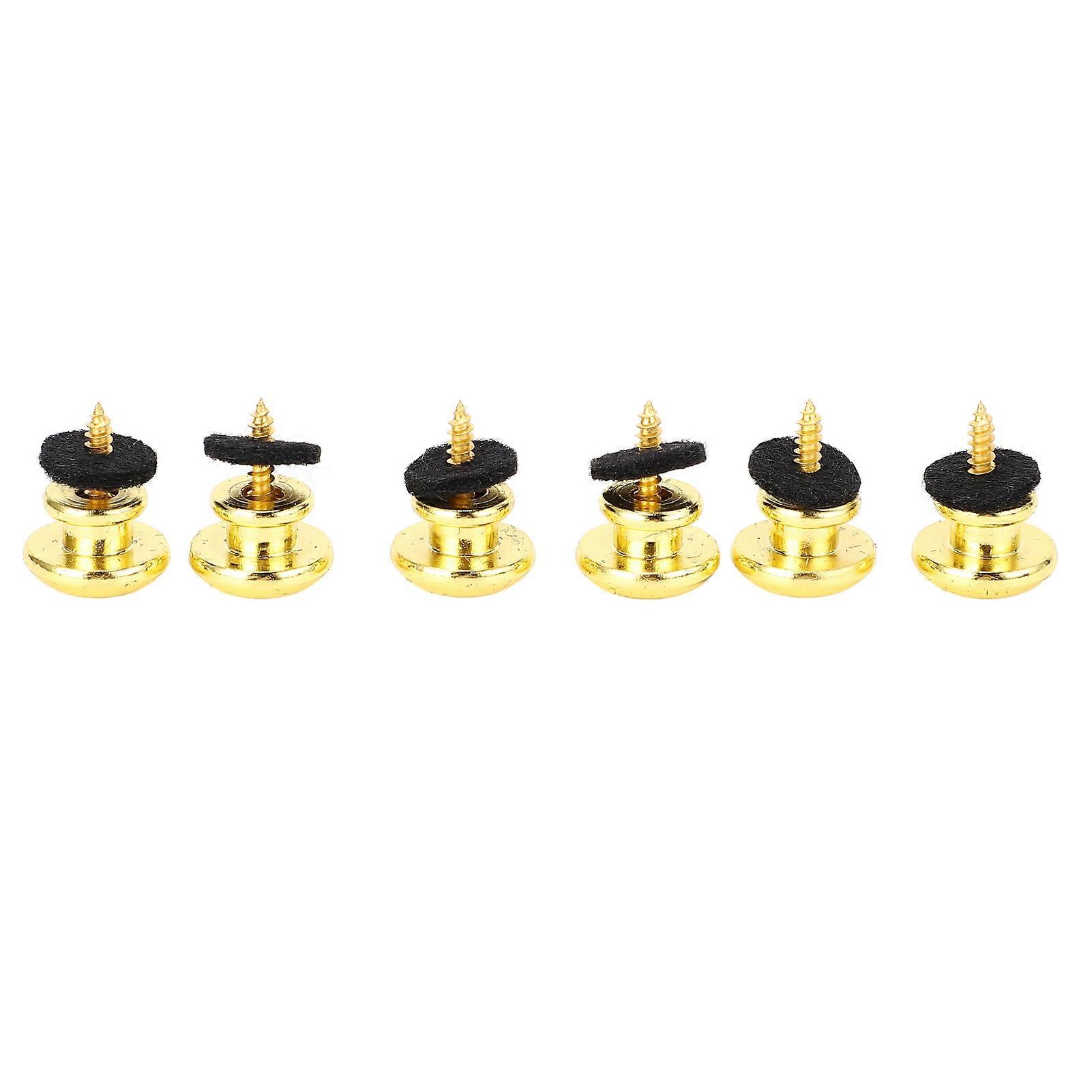 ks hladké železné gumičky na gitaru Button Easy Fix End Pins pre akustickú gitaru Klasická gitara zlatá