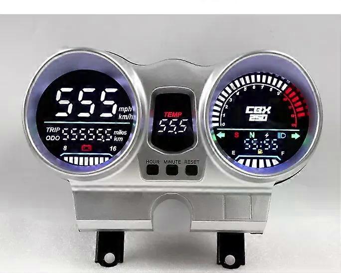 Gauge Tachomete LED LCD Digital 12V Motorcycle Speedometer Dashboard OEM 37100-KPF-961 For Honda CBX250 CBF250 Twister 2001-2008