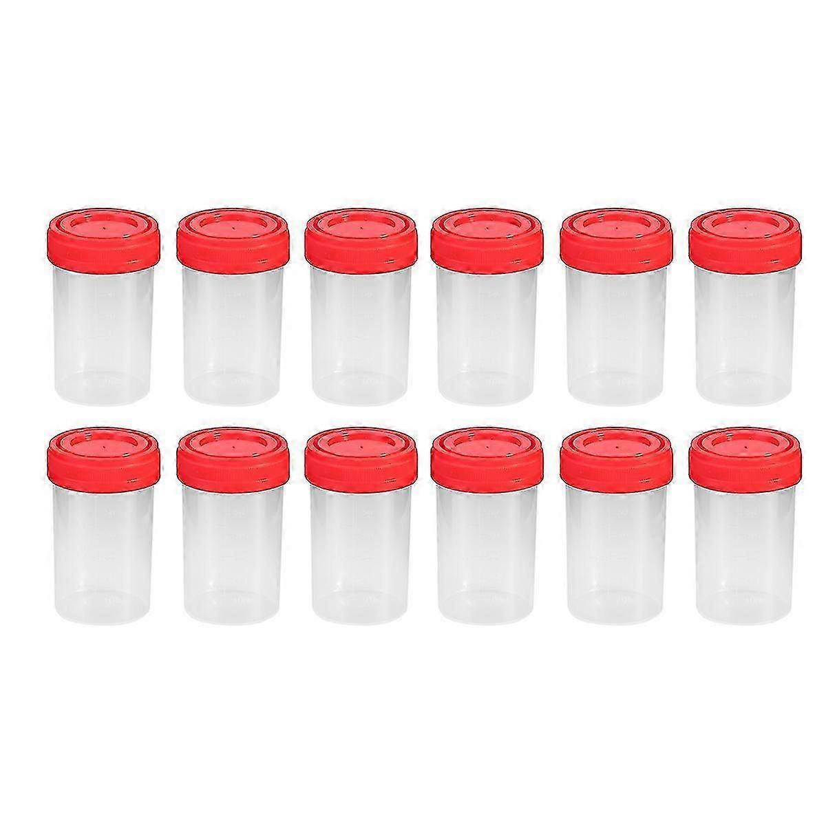 25db Praktikus műanyag minta csésze vizelet tartály 60ml Eo steril nélkül Lable Laboratóriumi orvosi használat (véletlenszerű szín)