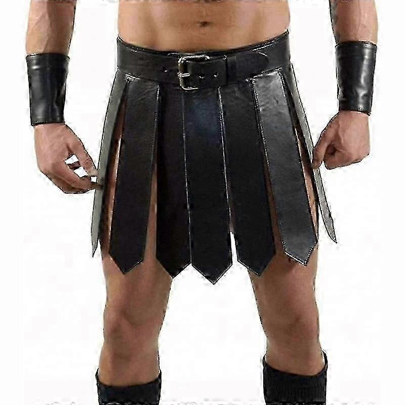 Jupe Gladiateur Romain - Cosplay Halloween - Longueur 38cm En Similicuir
