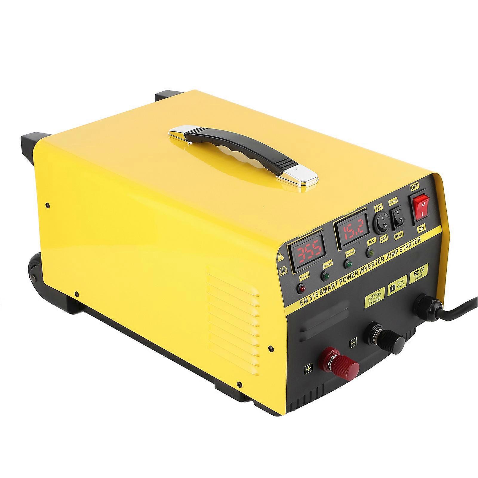 2 in 1 EM315 Jump Starter & Charger 12/24V Portable 19x24x36cm Black/Yellow