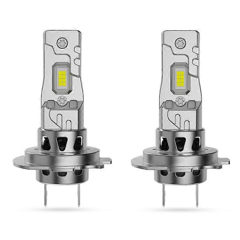 2pcs 6000K Mini Car Plug-in Integrated LED Headlights H7