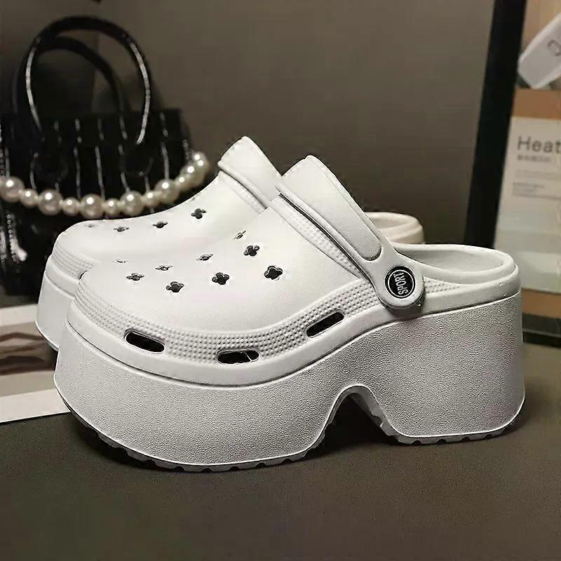 Platform terlik Bayanlar yaz yeni yükseklik yükseltme ayakkabılar Bayanlar kişiselleştirilmiş moda Eva plaj ayakkabıları DIY Bulut Sandalet giymek