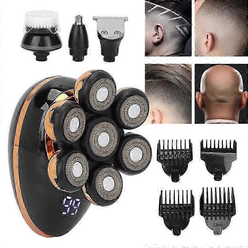 5 in 1電気シェーバーIPX7防水スマートフローティングブレード男性用ヘアグルーミングキット-CHG