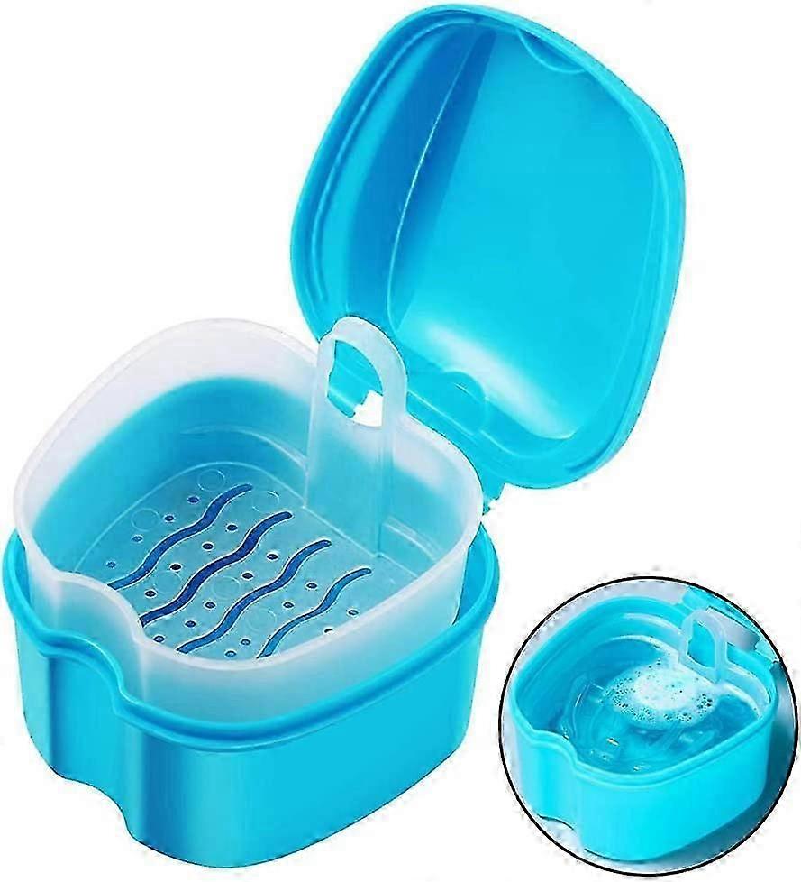 Retainer Case Portable,Denture Box Easy-Clean