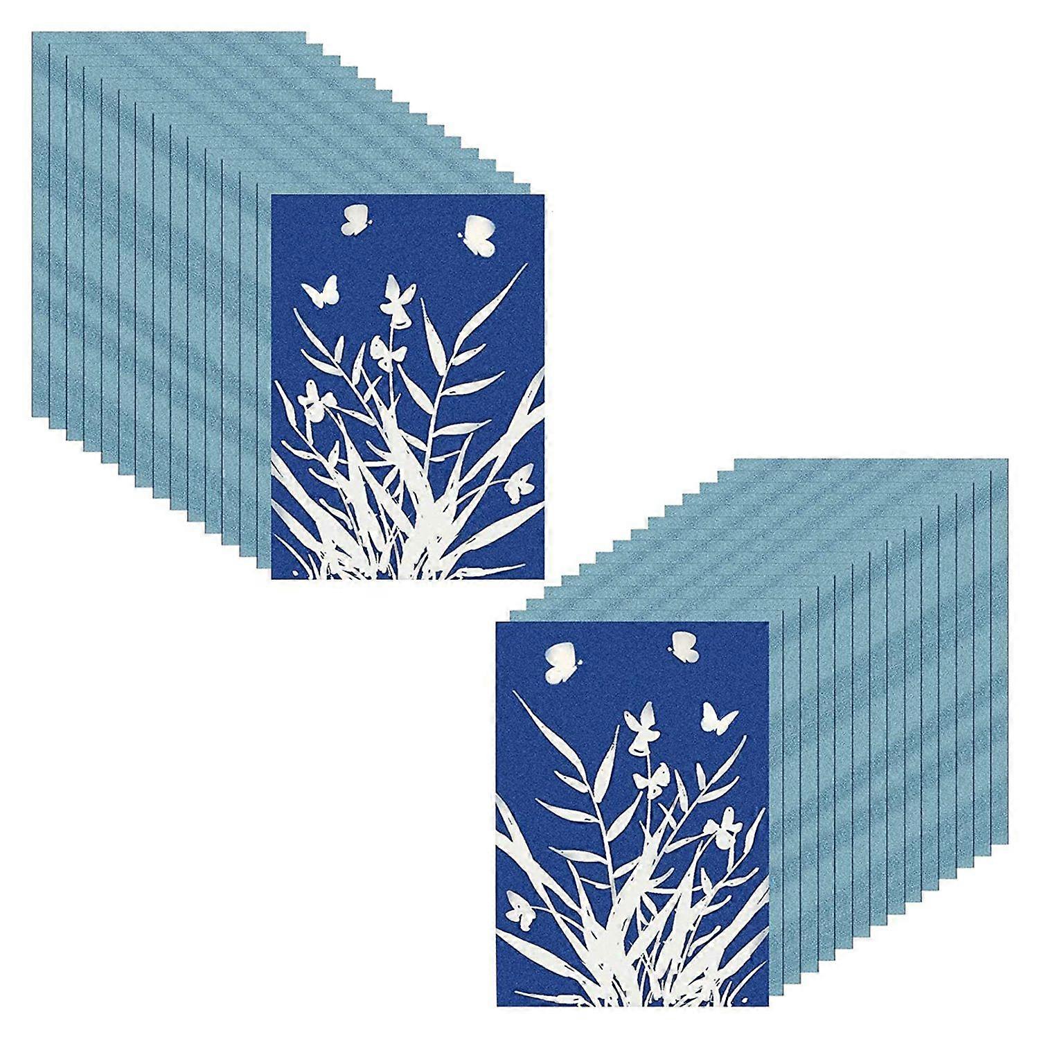 Cyanotype Paper, 30 Pcs A5 Sun Print Paper Kit, High Sensitivity Sun Print Nature Printing Paper Sol