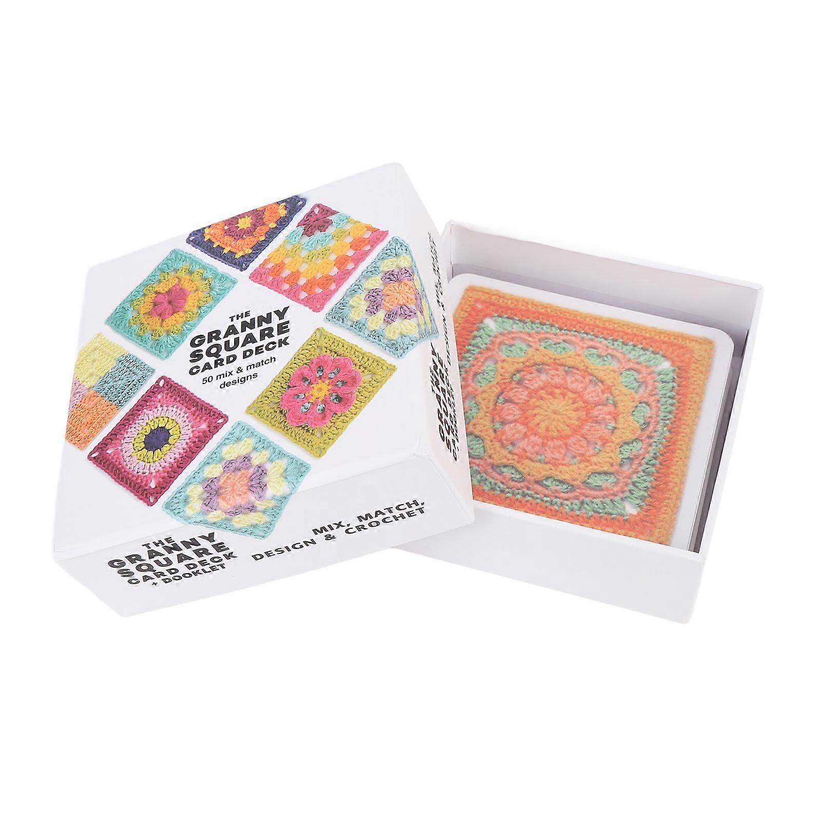 Granny Square Deck Paper Versatile Techniques Beginner Friendly Portable Crochet Squares Card Gift