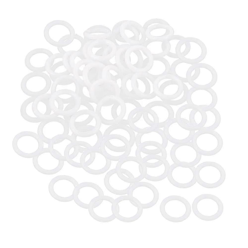100 Stück weiße Raffrollo-Vorhangringe, 13mm O-Ringe Kunststoffringe für Raffrollos