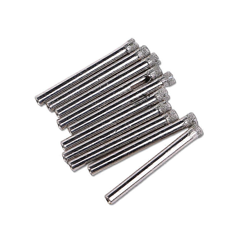 10Pcs 6mm Diamond Coated Drill Bit Tile Ceramic Glass Hole Saws Silver