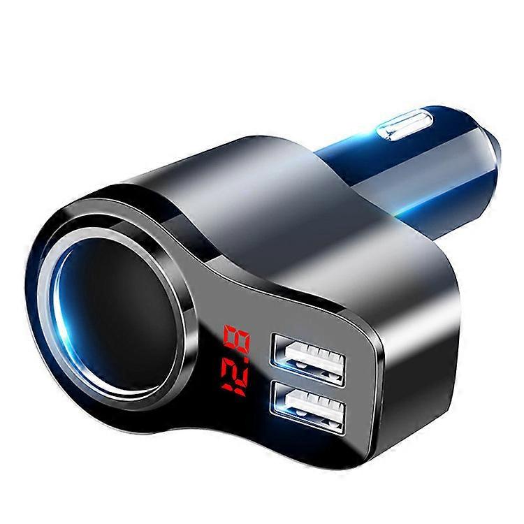 C80 Dual Digital Display Car Charger, USB, One Drag, Three PD Flash Charge, Fast Charging, Intelligent Voltage Monitoring, Car Mobile Phone