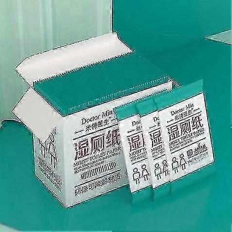 65 Pieces/box Wet Wipes Wet Toilet Paper Portable Sachets Individually Wrapped Biodegradable Toilet Flush Wet Toilet Paper