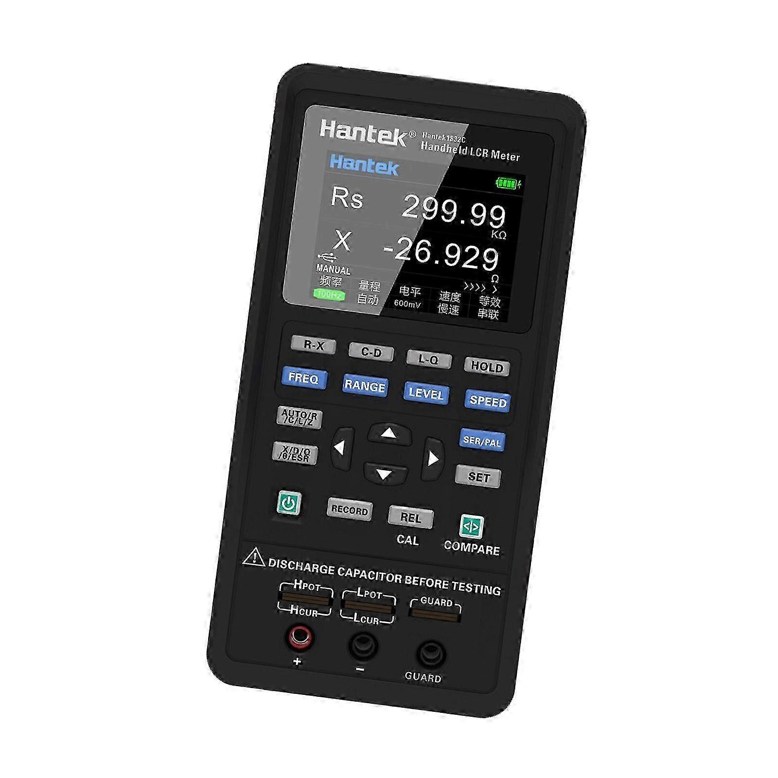 (Hantek 1832C) Hantek Cyfrowy ręczny miernik LCR Tester indukcyjności pojemności Aut4K