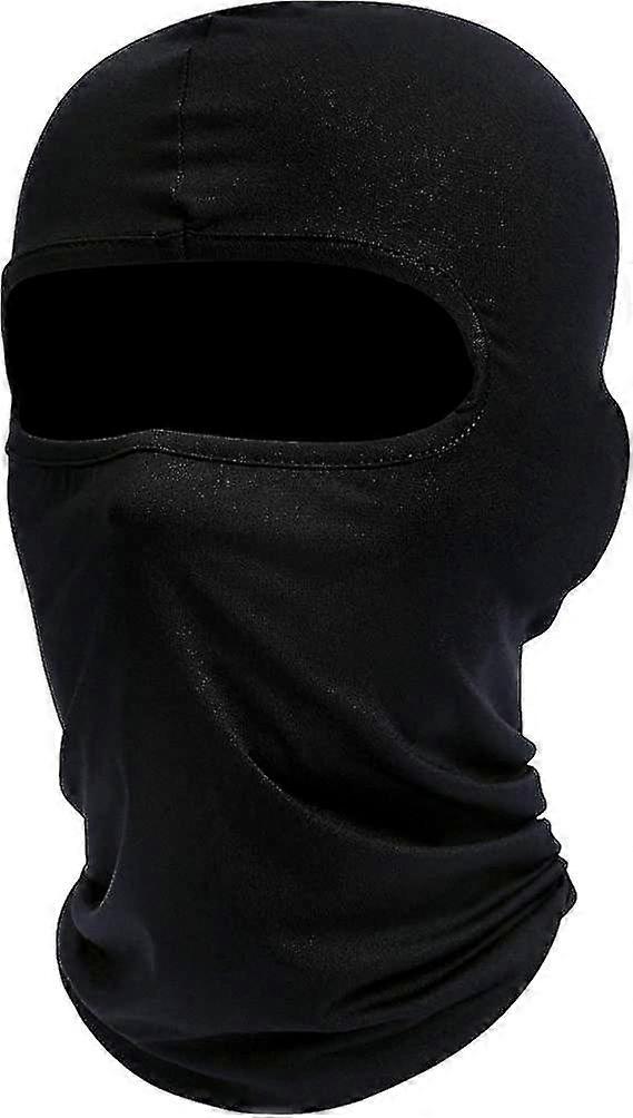 UV Protective Balaclava for Skiing Motorcycle Cycling Summer Neck Scarf Unisex Black Lightweight Face Cover