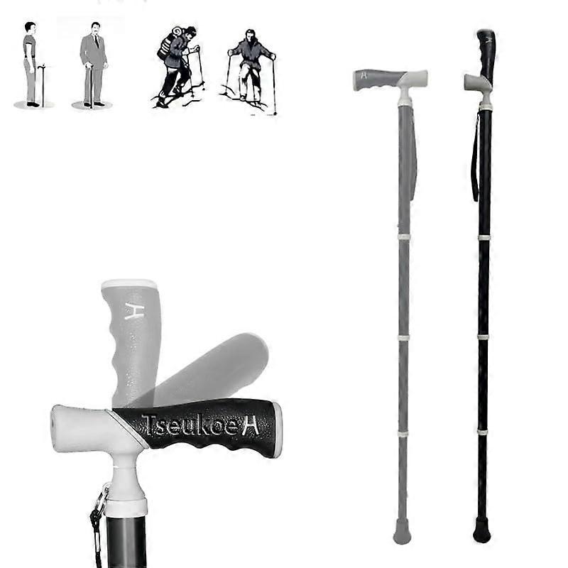 Portable Titanium Trekking Pole - Telescopic Non-Slip Walking Stick for Hiking and Climbing, Lightweight for Men and Women