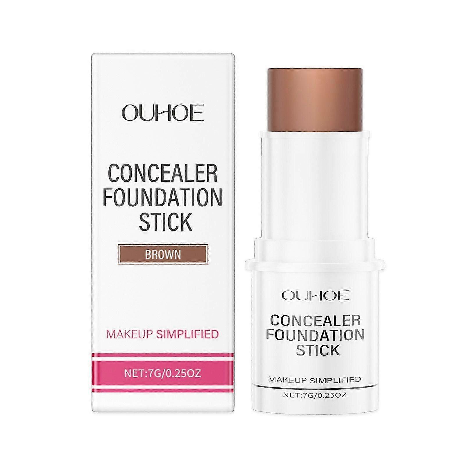 Ouhoe Concealer Stick Foundation Series محمول مقاوم للماء مقاوم للعرق مرطب غير دهني خفيف الوزن مقاوم للمسحة كريم أساس للمكياج
