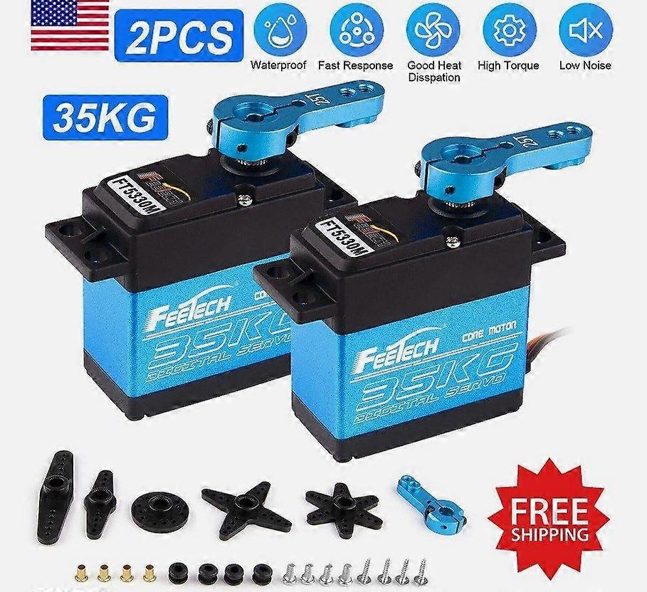 2PACK 35KG 180 Metal Gear Digital Servo HIGH TORQUE & SPEED RC Car Boot Servo