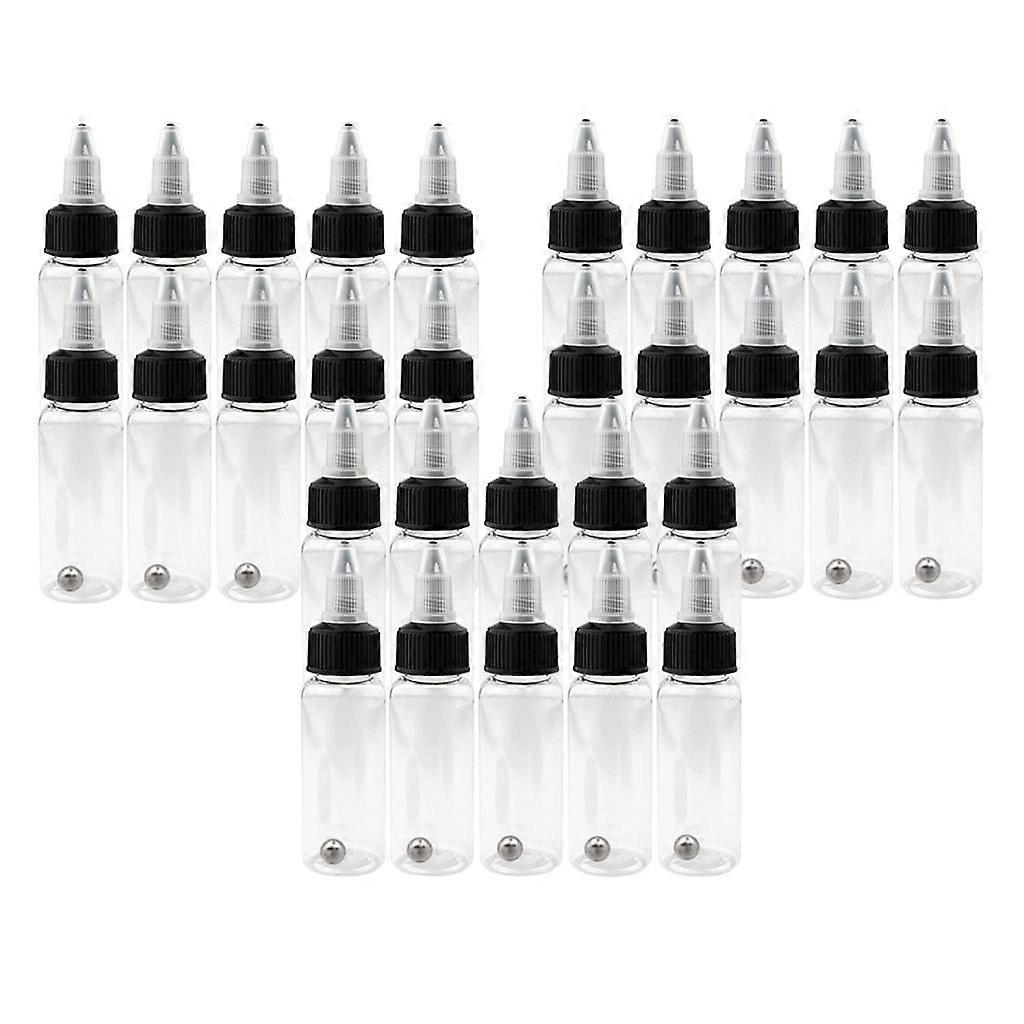 30 Pcs 30ml Tattoo Airbrush Ink Pigment Bottles LDPE Container