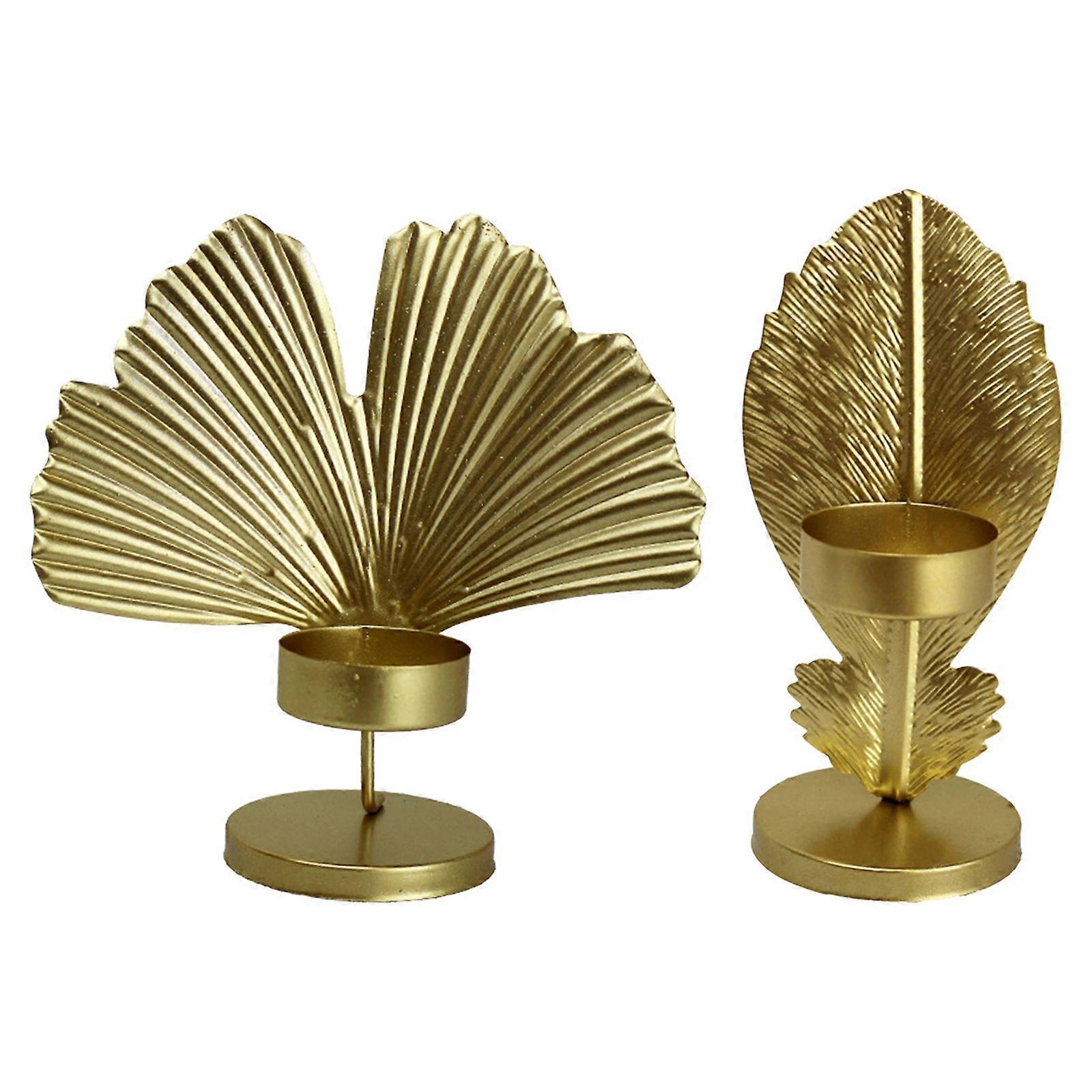 2x Leaf Candle Holder Leaf Wedding Centerpiece Candlestick Dinner