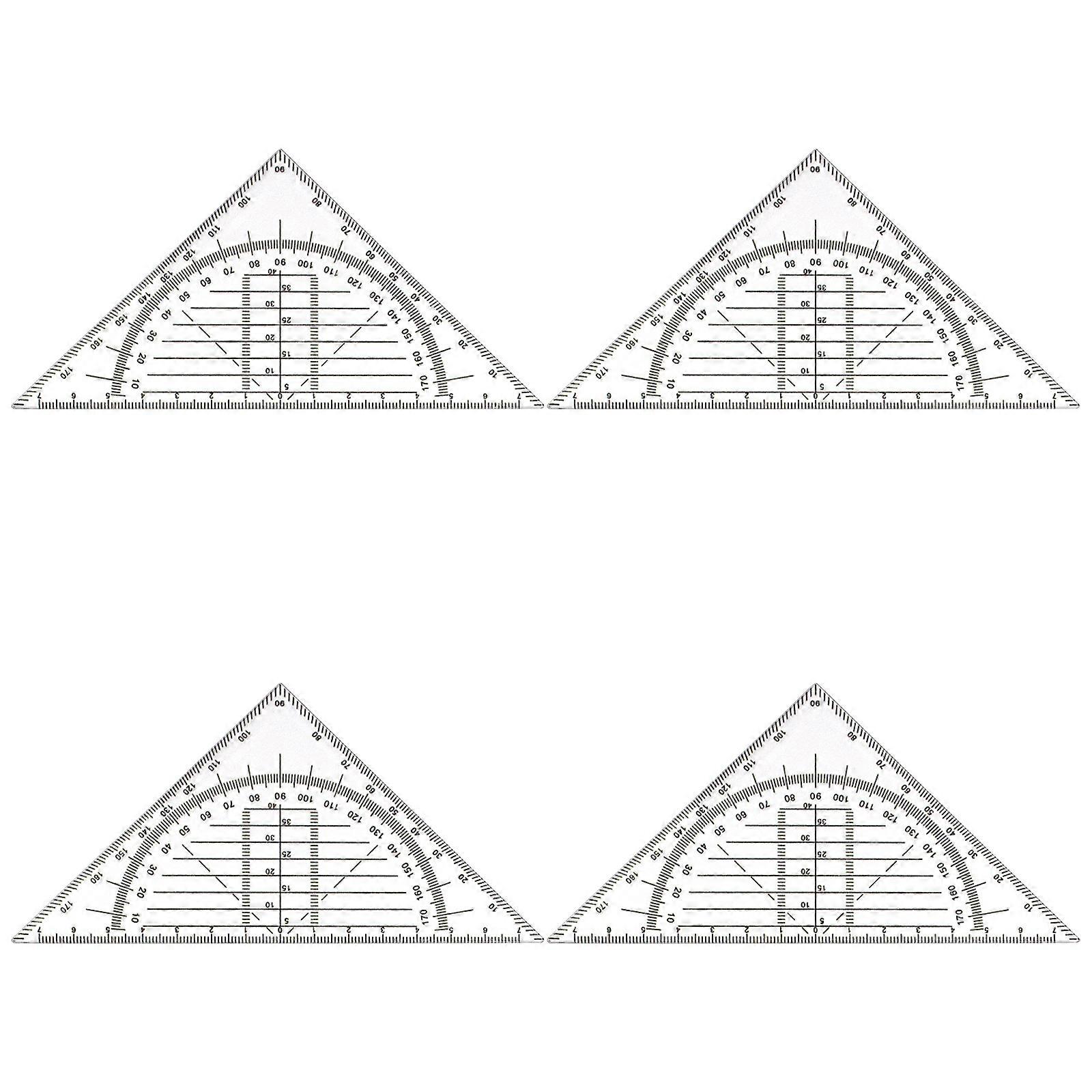 Clear Set Square with 180 Degrees Protractors Measuring Protractors for Student Drafting Drawing Math Measuring Tool  Model C