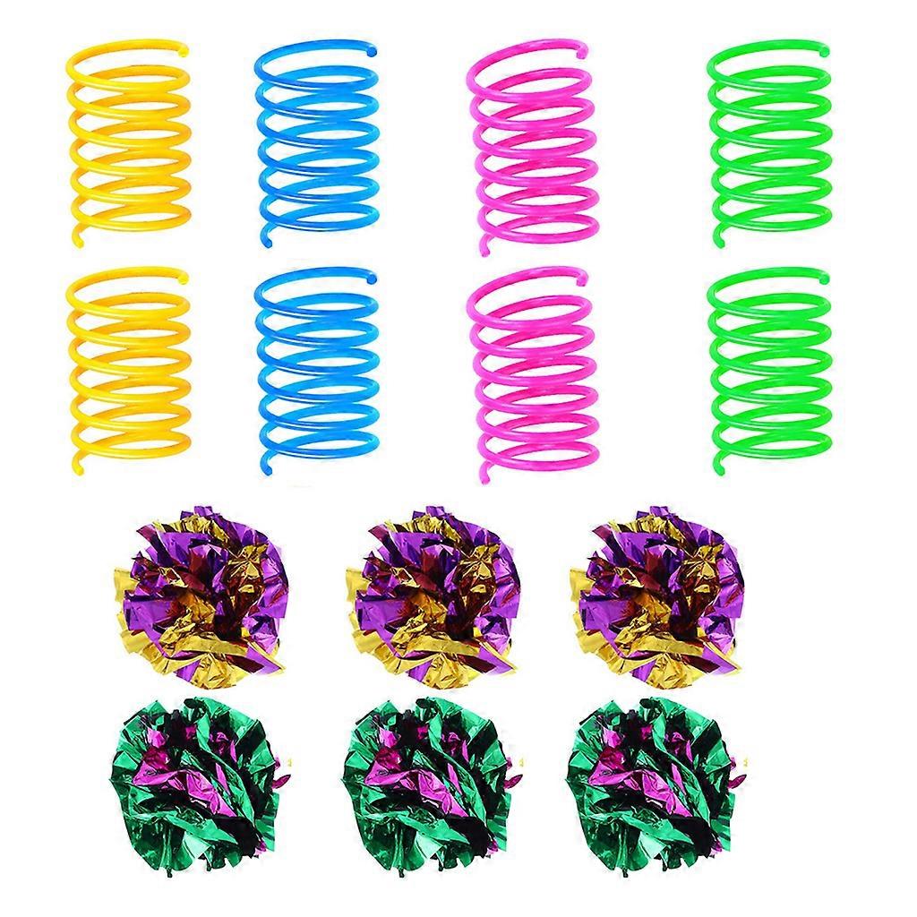 for Cat Spring Toys Interactive Mixed Color Balls with Rustle Sound for Cats Durable Rustle Sound Sparkly Crinkle for Ca