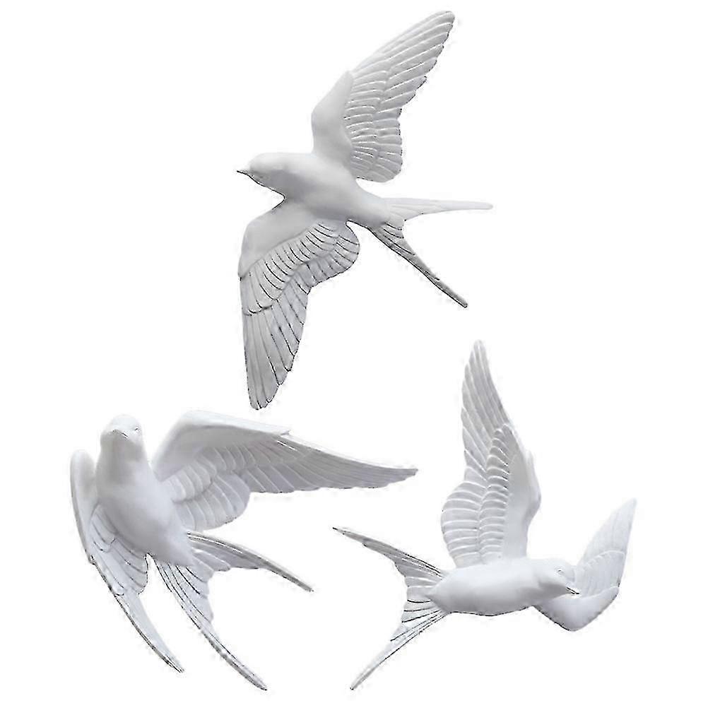 2025 3個ツバメの壁の装飾素朴な鳥の壁の装飾北欧スタイルの鳥の装飾家の壁の装飾Db