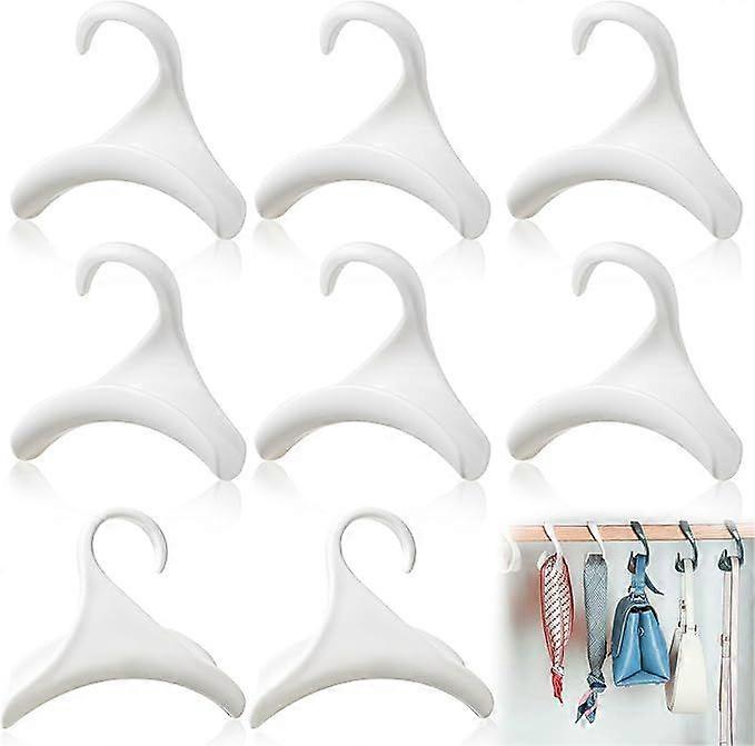 Pieces Handbag Hooks, Wardrobe Handbag Hooks, Storage Handbag Hangers, Organizing Hooks for Bags, Scarfs, Hats (White)