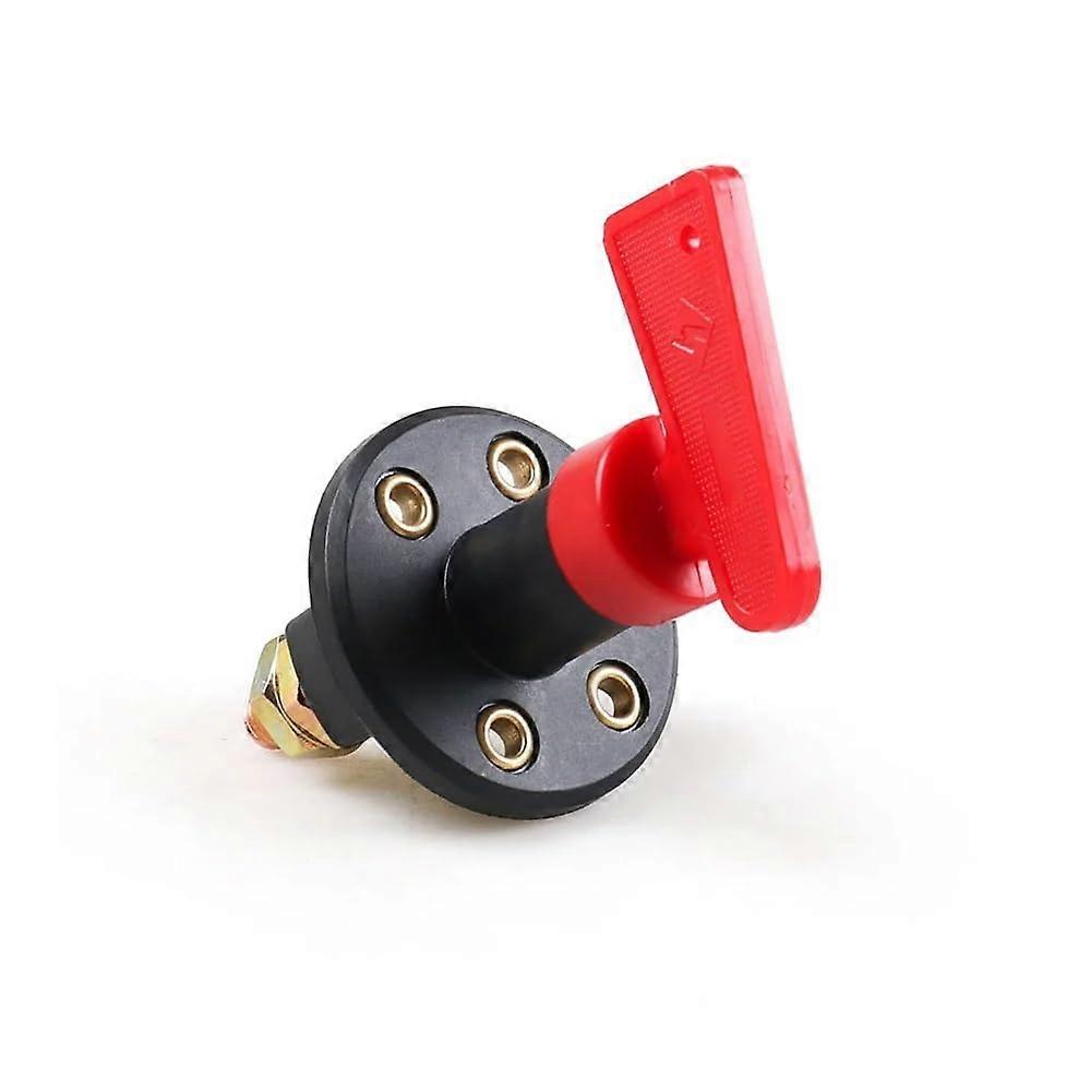 Car Battery Isolator Disconnect Switch Power Kill Switch for Marine Applications, 4 Holes, Heavy-Duty Construction, Universal Fit