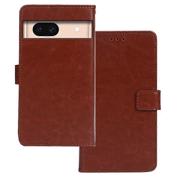 IDEWEI Compatible For Google Pixel 8a Case Leather Phone Cover Foldable Phone Stand