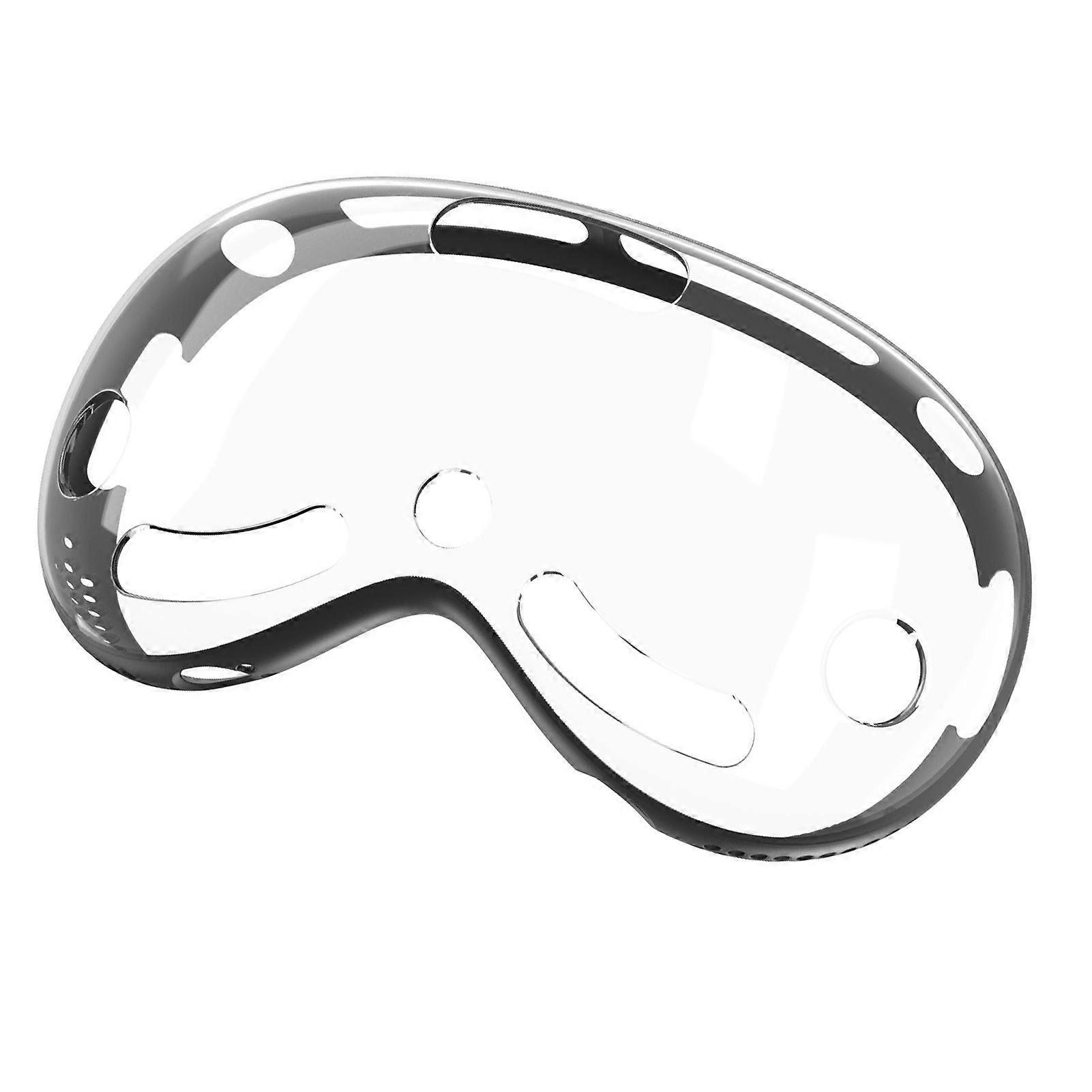 Shockproof Transparent TPU PC Protective Cover Case for Vision Pro Black