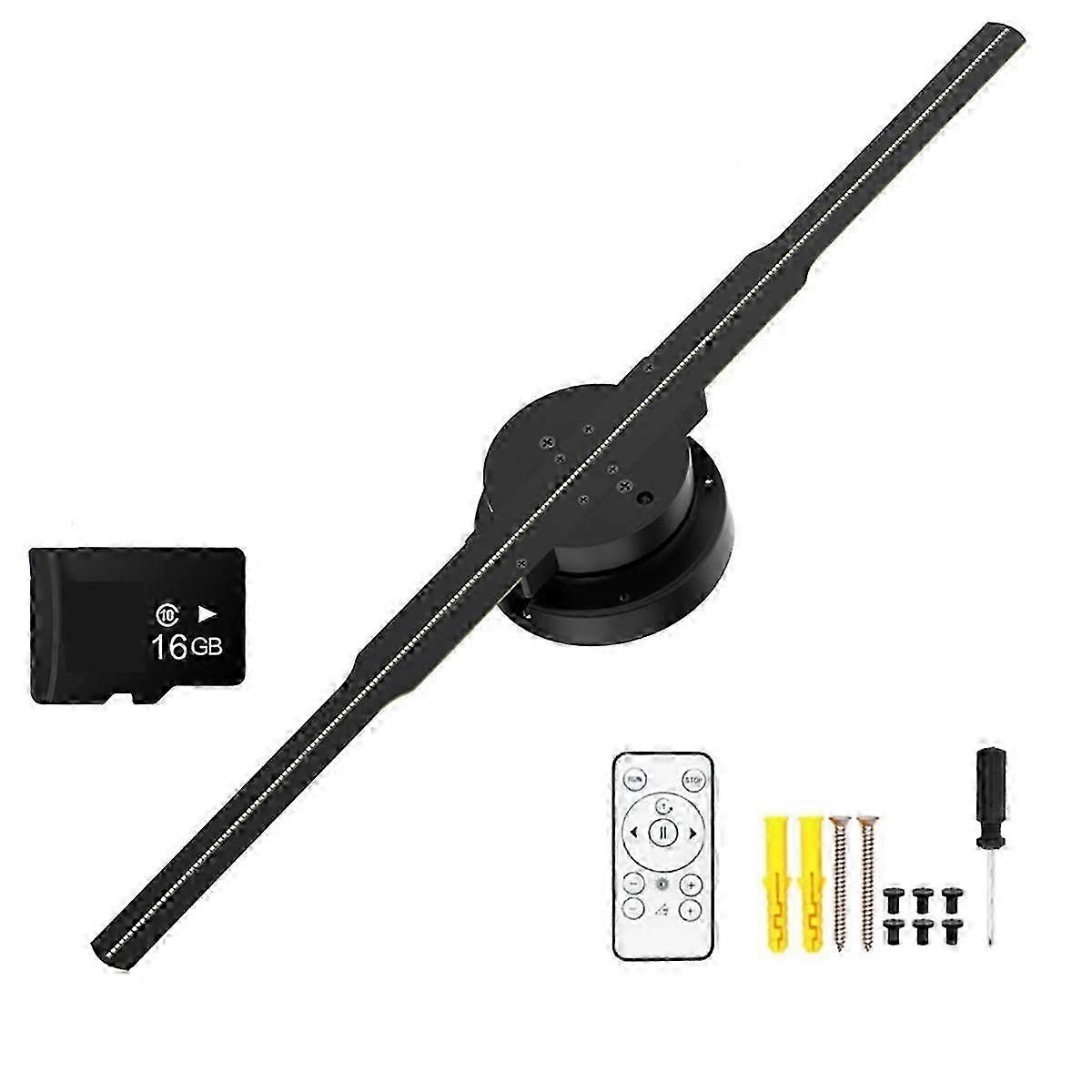 3D Holographic Projector 244 Highlight LED Holographic Player Fan for Image Video Store Bar Advertising Display EU Plug