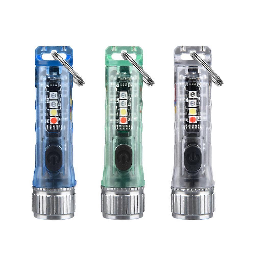 Multi-function Mini EDC LED Flashlight Portable Light MagneticTorch USB Rechargeable Uv Lamp Emergency Camping Lantern